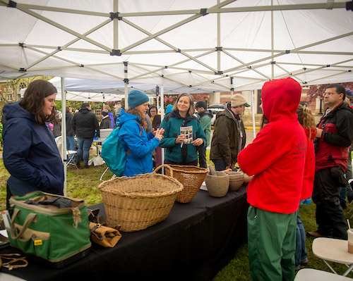 A booth at the Camas Fest sharing information with visitors