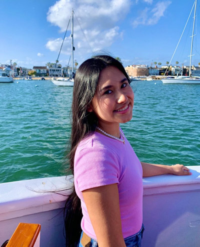 Ruby Trujillo at the beach