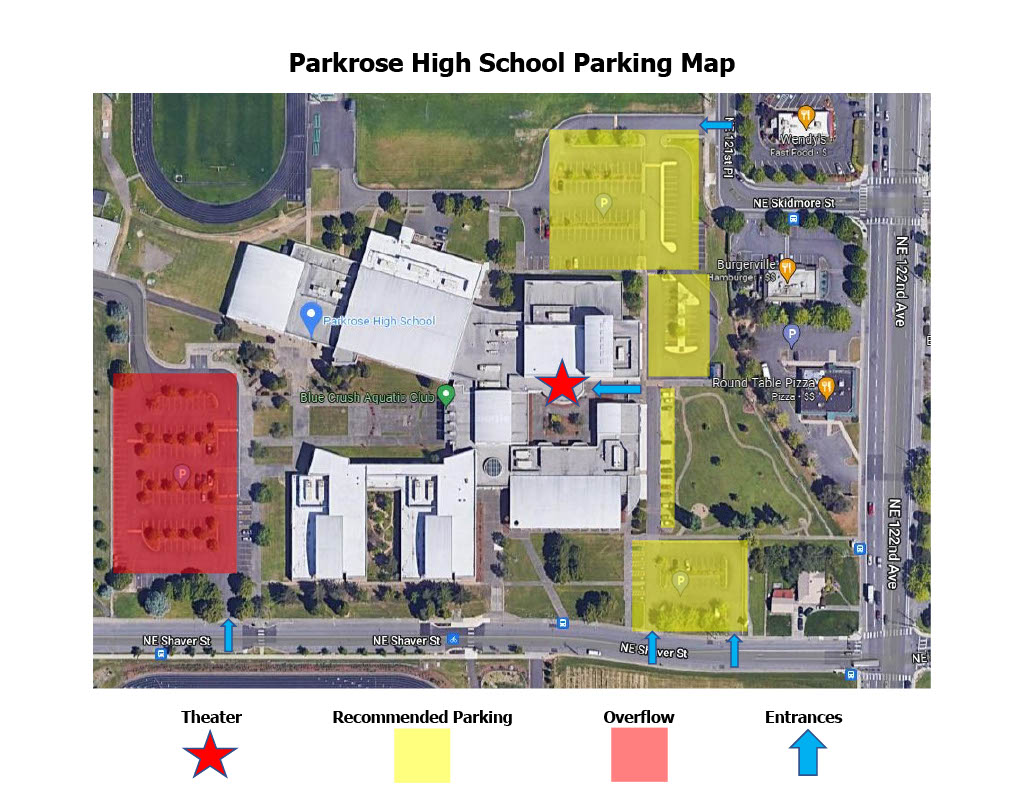 A map of Parkrose High School