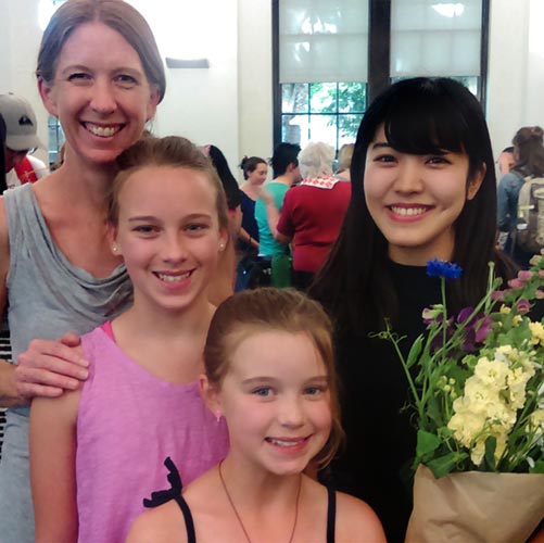 Linfield international student with a local family