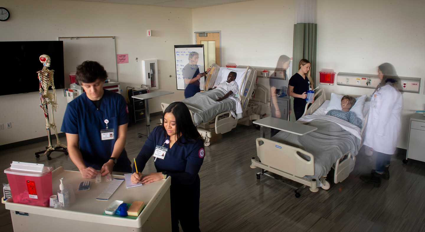 masked nursing students