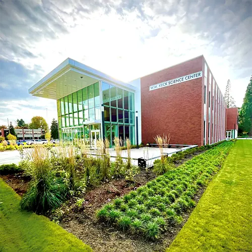 front of the WM Keck Science center.